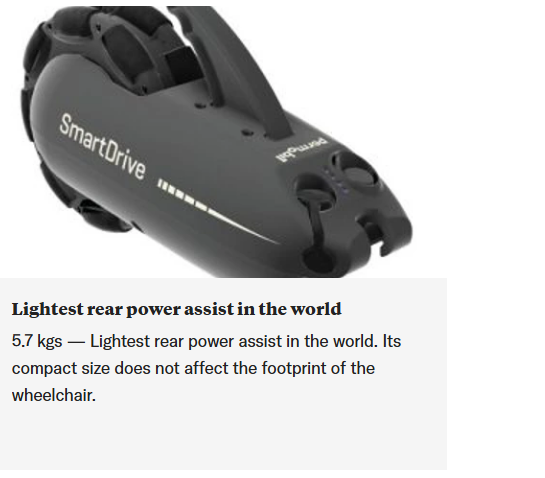 Permobil Smart Drive MX2 with switches