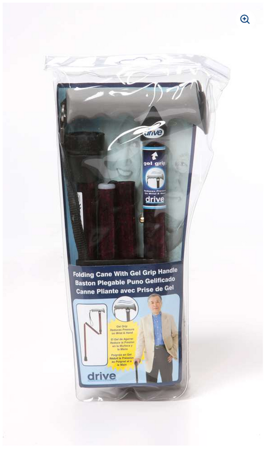 Drive Folding Walking Stick with Gel Handle