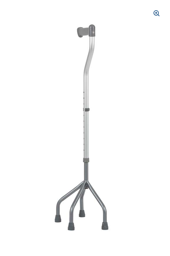 Drive Height Adjustable Quad-Foot Walking Stick